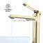 High Quality Brushed Gold Long Body Wash Faucet Basin Taps Single Lever Faucet