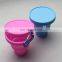 Promotional Collapsible Folding Silicone Cup with Carabiner