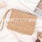 Hot Sale Wristlet Purse with Removable Bag Strap water hyacinth handbag Shopping Bag 100% woven Wholesale