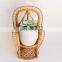 Hot Sale Rattan Plant Stand, Vintage mini rattan plant chair Boho Peacock chair Wholesale Vietnam Supplier