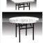 Metal plywood top foldable round dining banquet table with wheels wholesale in restaurant tables