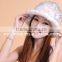 Hot Ladies Quality First Genius Korean Style Mink Fur Jazz Brim Top Hat