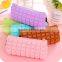 Osini custom Silicon rubber products pencil case plain color Waterproof Chocolate Silicone zipper pencil case