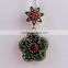 Charming !! White CZ & Green Onyx & Red Onyx 925 Silver Pendant With Brass, Online Silver Jewellery, Indian Silver Jewellery