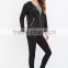 bulk plain black zipper blank hoodies wholesale for women