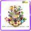 hot sale supermarket promotion christmas 2 tier clear cupcake stand for birthday party