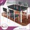 Cheap dining room furniture customized colors cheap four seater black wood dining table for home