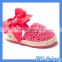 HOGIFT Spring yellow pink white baby sandals, bow baby shoes