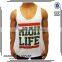 100% Cotton Custom Printed Tank Top Bodybuilding Gym Vest Stringer Men Tank Top