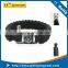 Survival paracord with compass, metal buckle survival paracord bracelet buckles