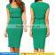 2015 new arrival elegant OL ladies formal knee length business career office dresses for work wear
