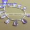 Pink amethyst 8*15 mm 74 cts Faceted Elongated Pyramid 5"strand length Natural gemstones