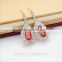 EZ-44 Crystal Micro Paving Brass Material Rhodium Plated H-Quality Bridal Dangle Zircon Jewelry Earring