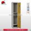high quality yellow metal KD structure vertical two doors locker