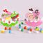 Wooden Crescent Balance Fruit And Cake Stringing Beads Game