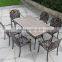 cast aluminum outdoor furniture/garden furniture cast aluminium with marble table face