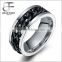 fashion gold chain ring wedding stainless steel spinner rings for women men punk rock