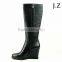 OB45 Hook and Loop Winter Leather Upper Boots Fishing Cow Print Boots for Women Winter Collection