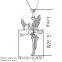 18k gold crystal fashion angel wing necklaces