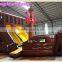 Hot sale adult kids customicial inflatable dry slide jeux gonflable fantasy 3 Lane slide