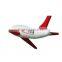 Inflatable white Plane pringting blue toys