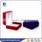 Red &Navy blue flocked jewelry boxes for export sale