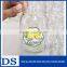 Glass juice bottle with fruit decal /glass jar for juice