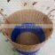 Handwoven plastic rattan dirty clothes basket