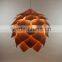 Modern Artichoke Lighting Crimean Pine Cone Wooden Pendant Lamp