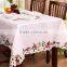 New design cheap polyester flower design embroidery tablecloth