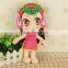 SYZB jewelry company customize 12" stuffed doll pink girl with Non Woven Fabric dress decoration