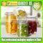 500ml 700ml Recycled airtight Round shape glass jar with metal clip top lid for kitchen and food