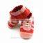 pink laceup soft sole baby leather shoe