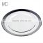 Wholesale Cheap Wedding and Party Use Gold Silver Rimmed Clear Glass Charger Plates