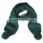 2013 fashion winter Ladies knitted cable hat scarf set with pom-pom