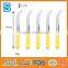Different colorful plastic handle cheese knife set