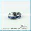 Blue carbon fiber custom cheap wholesale men stainless steel ring