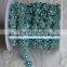 Factory wholesale 15mm Many Color Choosed Flatback Plastic Flower Pearl with Rhinestone Chain Trim