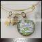 Charm Bangle Personalized Map Bracelet