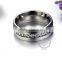 7.2MM Stainless steel pave setting round zircon ring fashion ring steam wedding jewelry 6260449