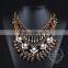 high quality vintage rhinestone chunky statement necklace tin alloy fashion women pendant necklace 6390123