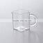 Wholesale high borosilicate square glass cup glass fair mug handmade glassware OEM ODM 100ml