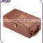 Upscale retro brown leather wine gift boxes for 2 bottles wholesale cheap