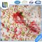Chinese supplier 100% polyester pigment printing with red flower fabric for bedding