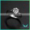 Classical design rings 1ct forever one moissanite diamond 4h sic synthetic moissanite jewelry