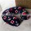 Printed Spandex fabric u shape pillow,with button and hook