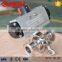 food grade flange sanitary pneumatic ball valve dn50