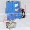 ss304 three piece explosion proof ball valve with electric actuator