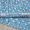 Hot sales sea blue color small Floral embroidery fabric, new design embroidery cotton fabric for garment