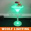 Modern Design Carly Salon and Party Used Shining Decorative LED Round Cocktail Table